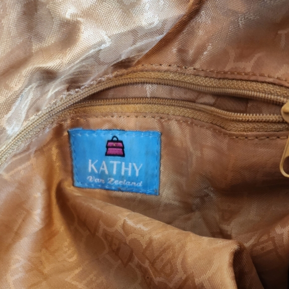 KATHY VANZEELAND BROWN FAUX SUEDE HOBO BAG - Picture 6 of 6